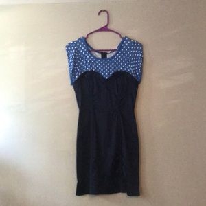 Blue mini dress